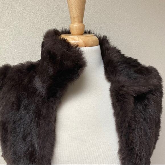 Adrienne Landau Rabbit Fur Vest in Brown Size S - Picture 3 of 9